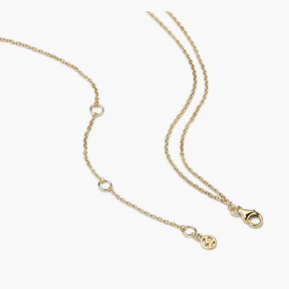 Mejuri 14K Gold Linked Green Aventurine Necklace – Adjustable 16–18” - Like New - Picture 4 of 7